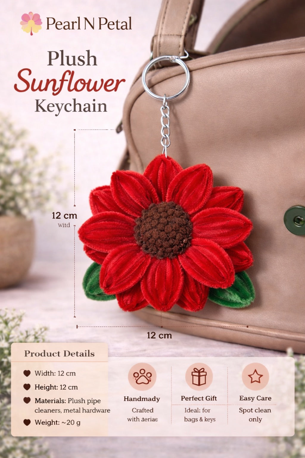 Sunflower Keychain