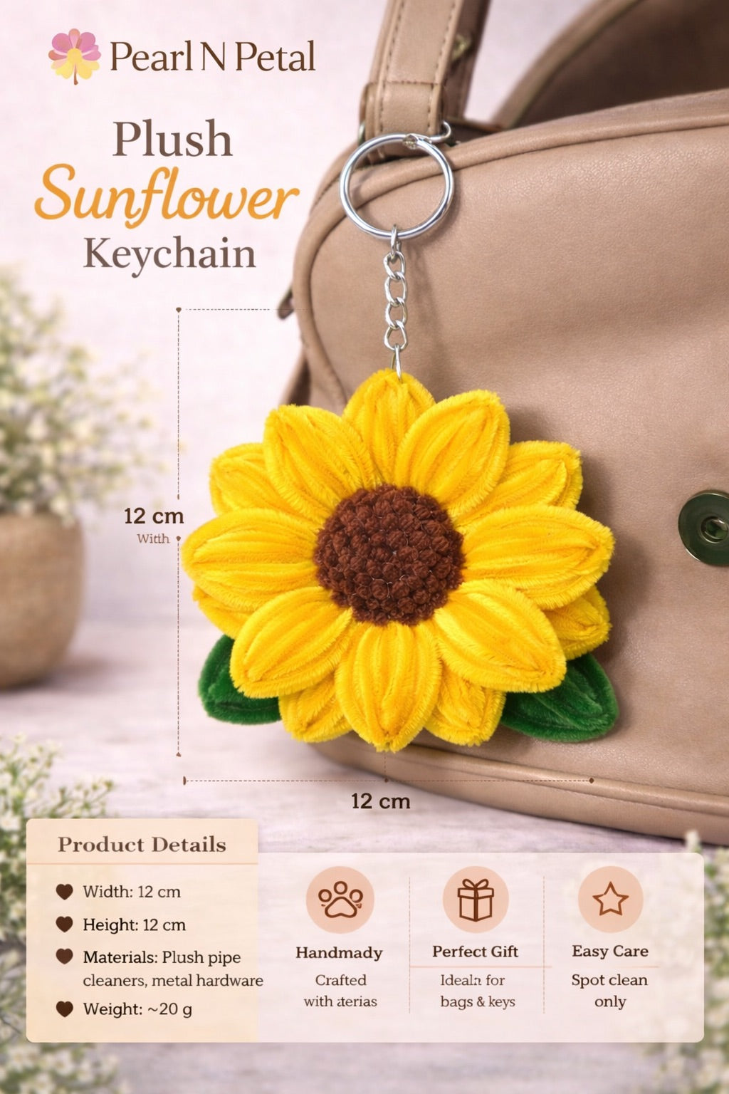 Sunflower Keychain