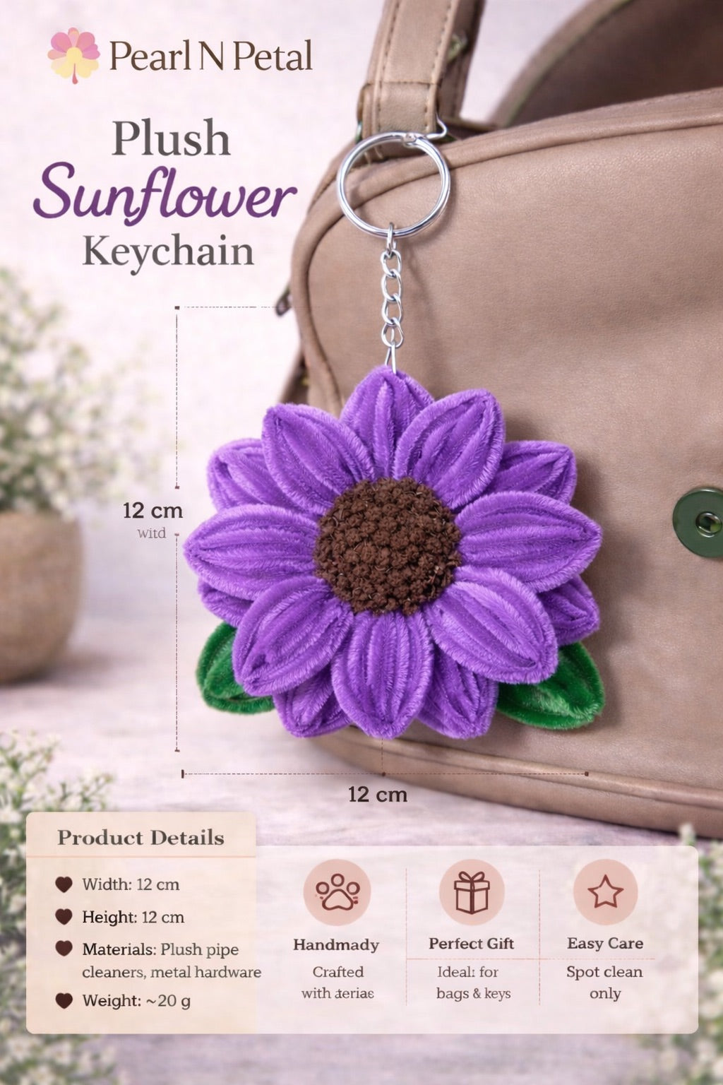 Sunflower Keychain
